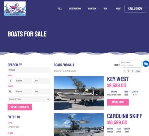 Boat broker listing page image